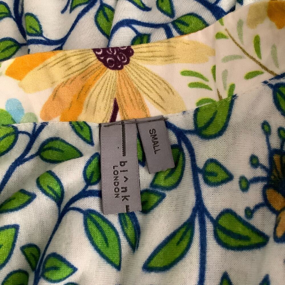 Anthropologie Blank London Stephanie Floral Printed Embroidered Top Small - Picture 6 of 7